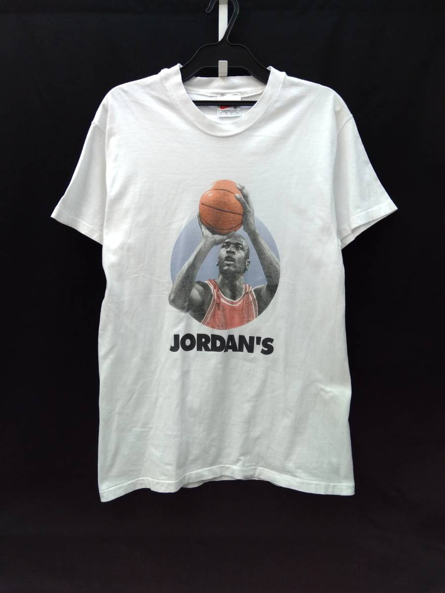 [90s] NIKE JORDAN'S BACK ナイキ ジョーダン メンズ 半袖Tシャツ 白 ホワイト M 白タグ ヴィンテージ 古着 店舗受取可