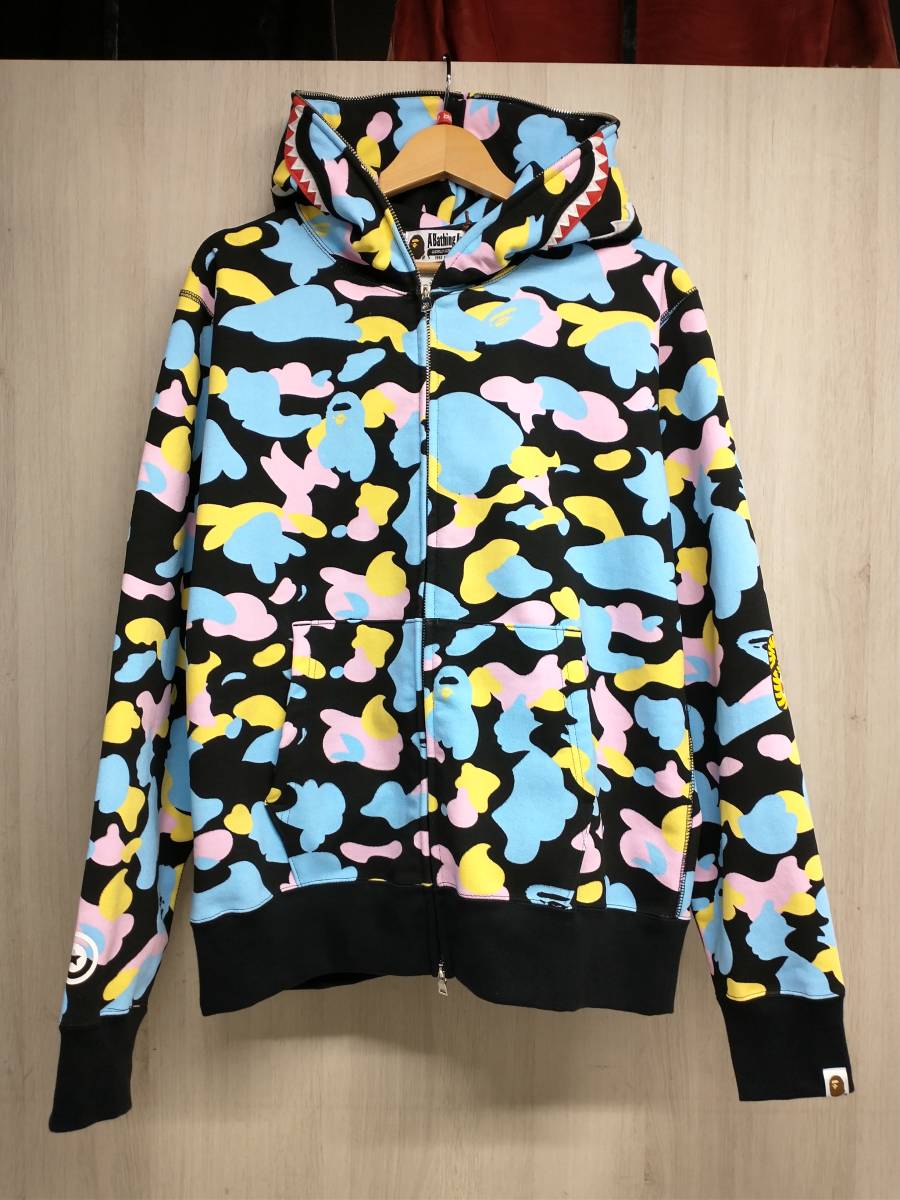 お手頃価格 ZIP FULL SHARK 2ND CAMO MULTI NEW APE BATHING A HOODIE