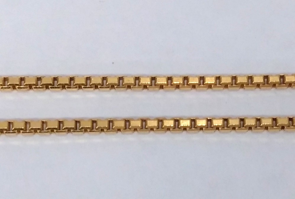 K18　ベネチアンチェーン　ネックレス　約60cm　10.4g_画像1