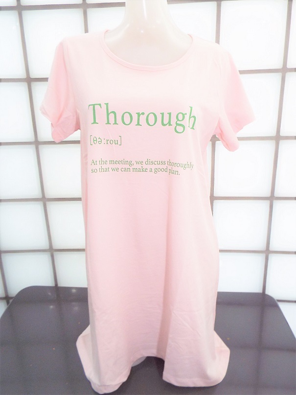 グッディーモード Thorough ピンク M～Lサイズ 天竺 綿100% 半袖 チュニック 新品 GOODDAY MOOD_画像3