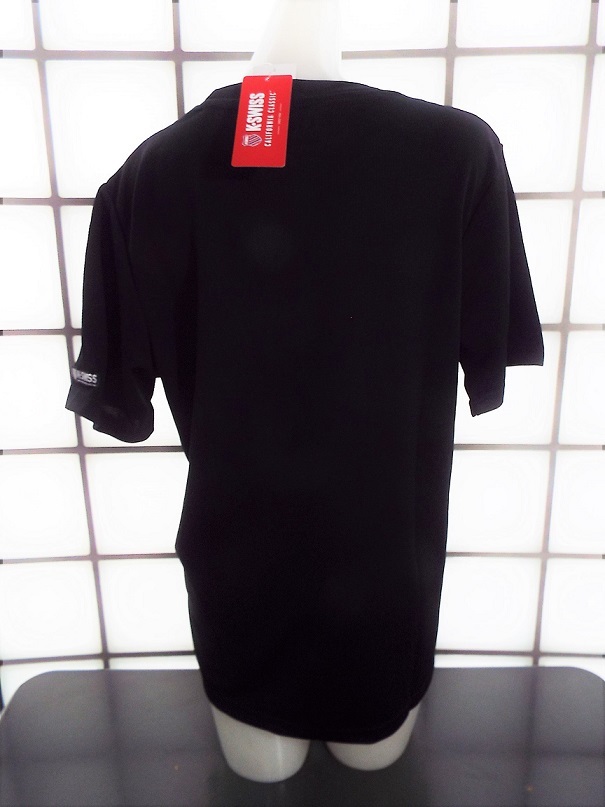 Kswiss k2321 黒 Lサイズ ワッフル素材 吸水速乾 消臭 ポリエステル100% 半袖Ｔシャツ 新品 _画像4