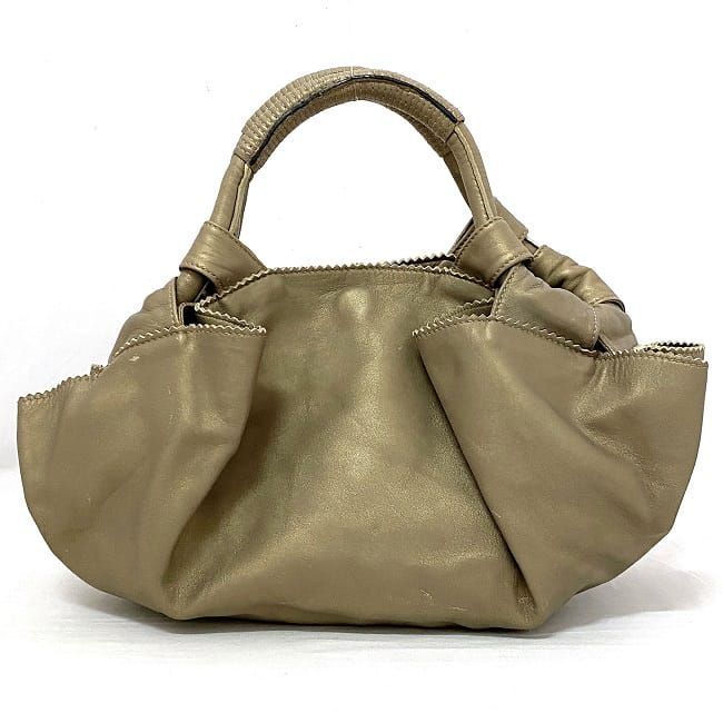  Loewe handbag napa I re Gold hole gram beautiful goods leather napa leather used LOEWE tote bag Logo 