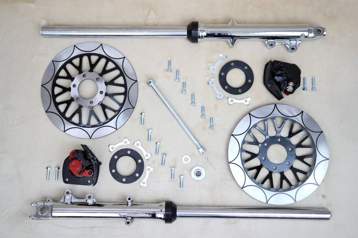 GS400 フロントダブルセット メッキ トレンチ / 純正リプロ