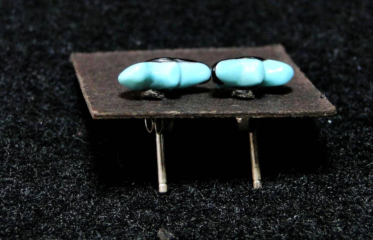 90\'s Vintage zni group earrings turquoise fe tissue including carriage 