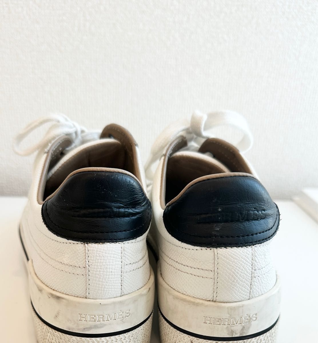 本物 美品】厚底 HERMES エルメス シューズ スニーカー ローカット
