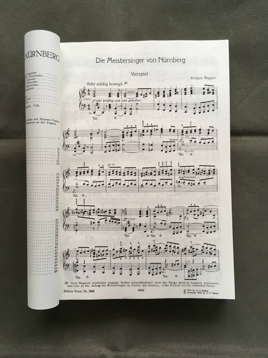 数量は多い  楽譜　ワーグナー：ニュルンベルグのマイスタージンガー　ピアノヴォーカル（ドイツ語）スコア その他