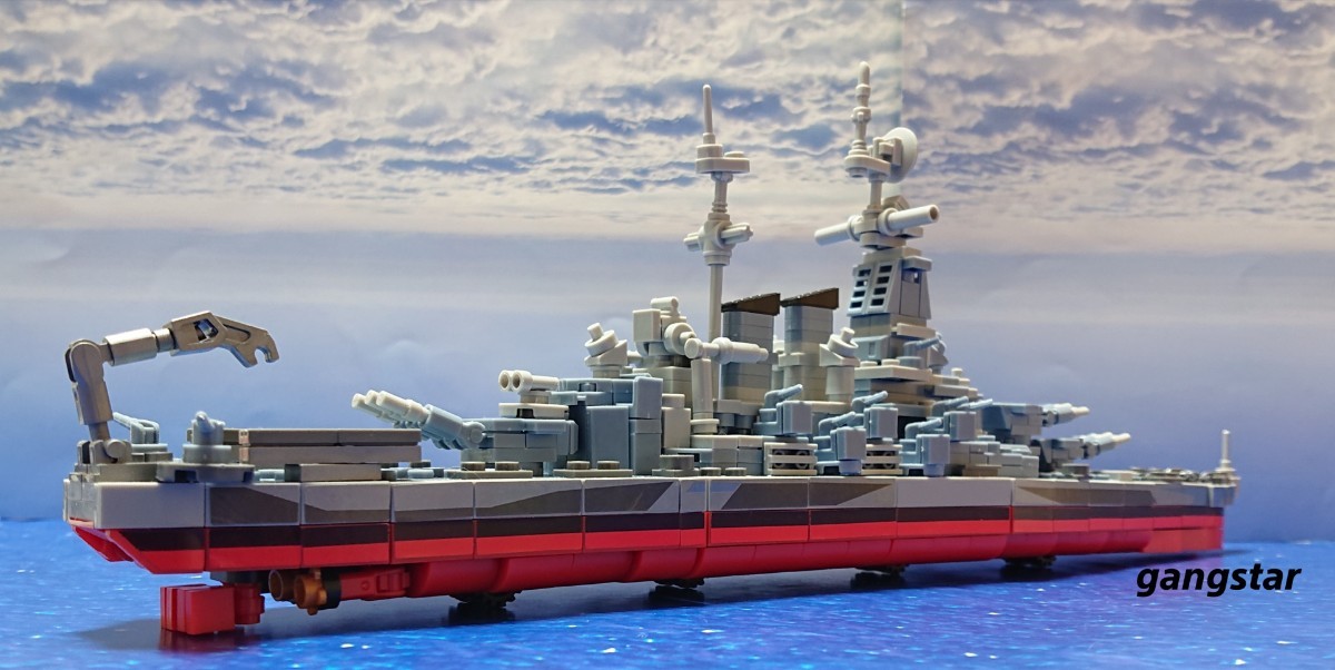 【国内発送 レゴ互換】ノースカロライナ級戦艦 ミリタリーブロック模型_画像6