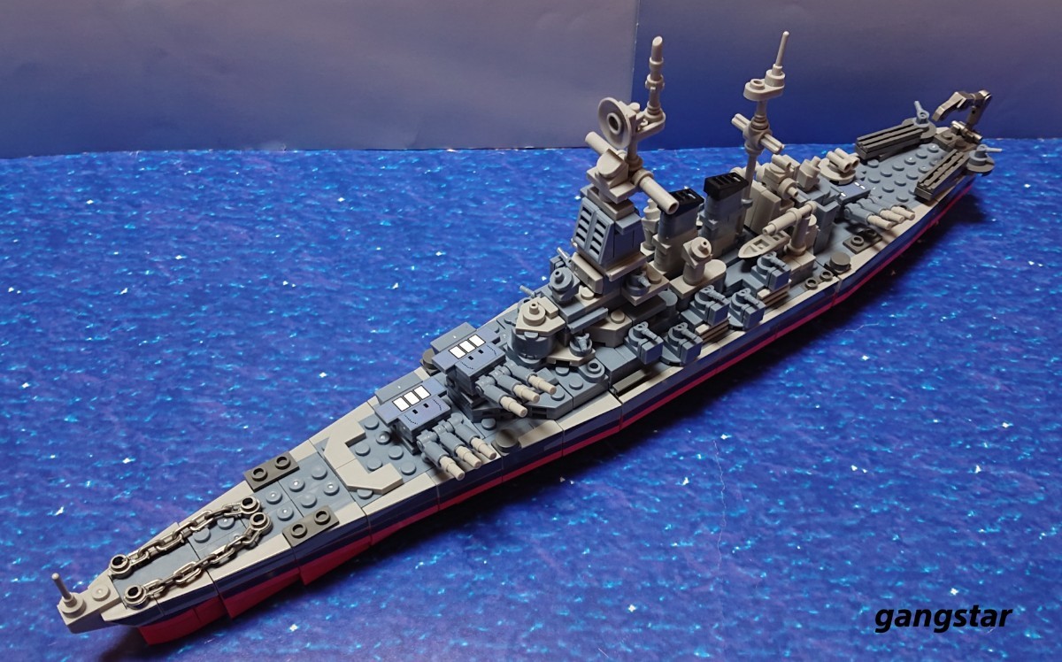 【国内発送 レゴ互換】ノースカロライナ級戦艦 ミリタリーブロック模型_画像8