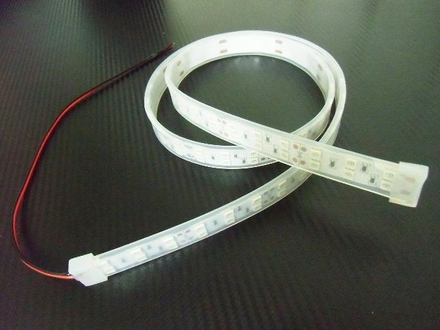 12V 5M 2列発光 劣化防止 防水カバー付 LED テープライト 蛍光灯 青