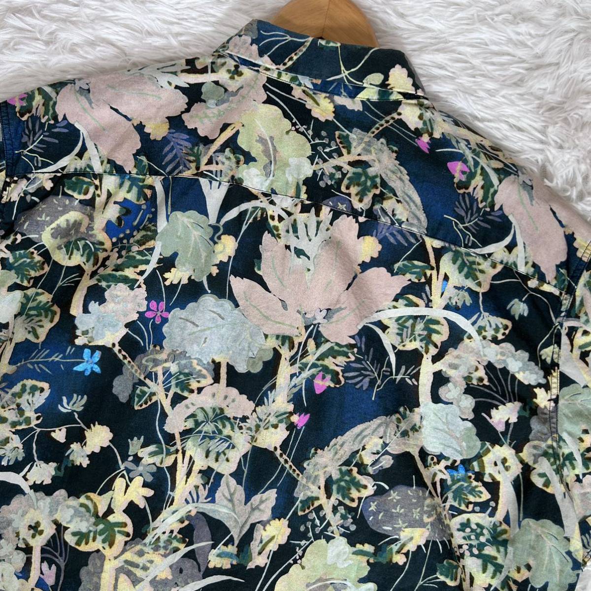 Paul Smith ポールスミス 半袖シャツ 花柄 総柄 ボタニカル柄 Lサイズ