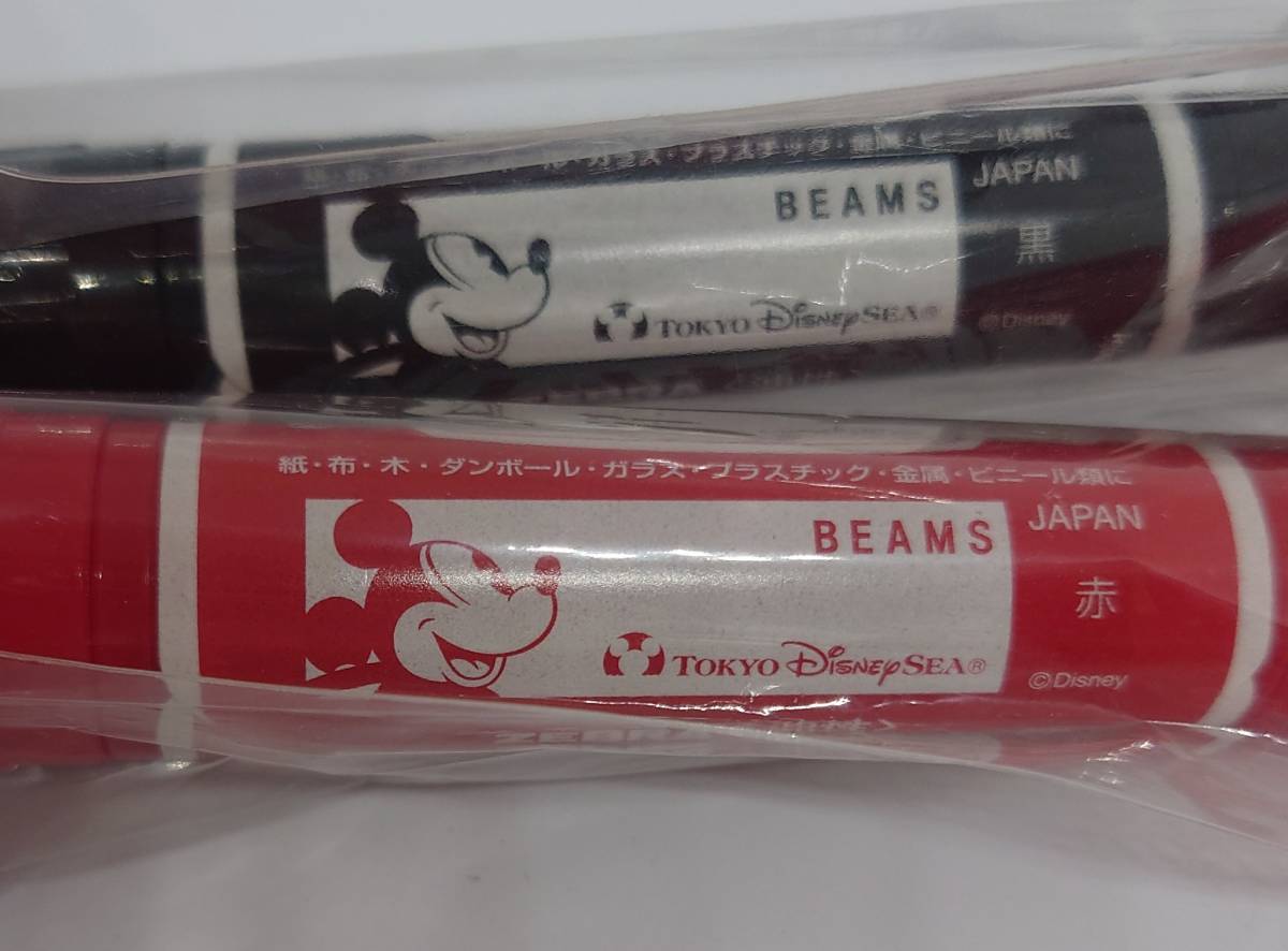 【送料無料】BEAMS×ZEBRA ハイマッキーマウス 油性マジックペン 黒赤2本セット ディズニー ミッキー ゼブラ ビームス【日本郵便発送】