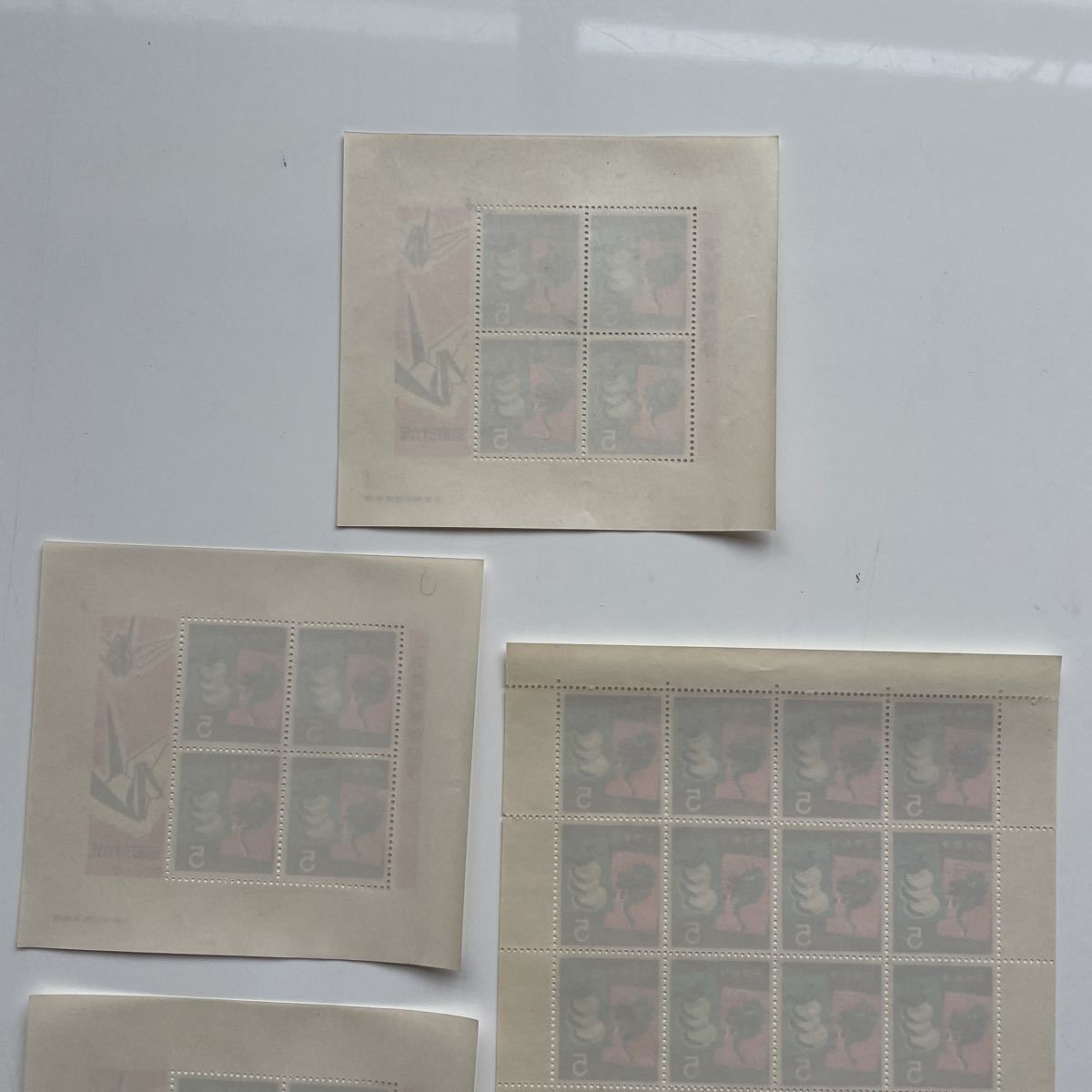 ⑤古いお年玉切手 シート まとめて昭和39年40年1964年1965年 切手 切手シート_画像8