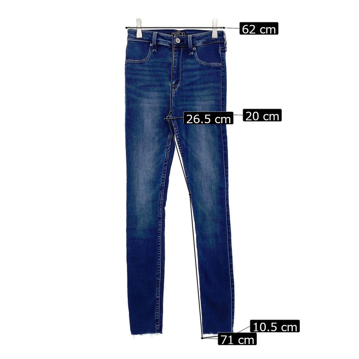 Ae15 Abercrombie&Fitch アバクロンビー＆フィッチ アバクロ HIGH RISE JEAN LEGGING スキニーデニム レギパン 25 レディース 女性用_画像7