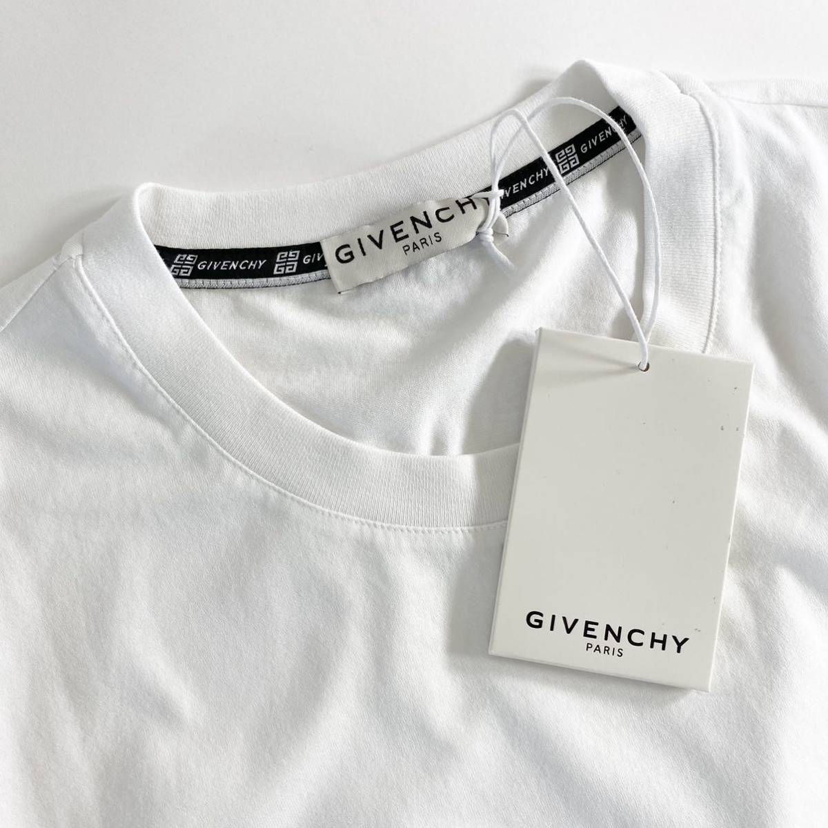 07e20 unused tag attaching * GIVENCHY Givenchy VINTAGE SLIM FIT T-SHIRT size L white men's T-shirt short sleeves Logo print crew neck 