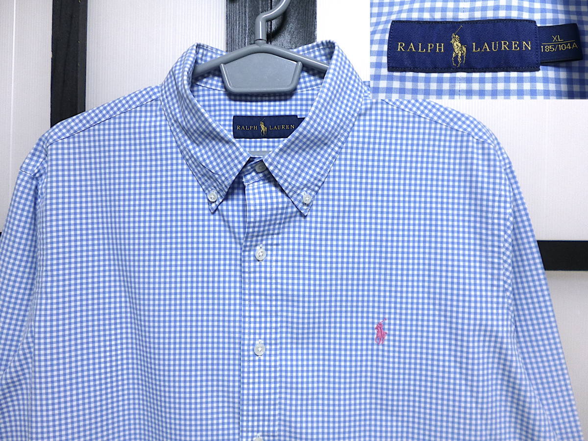 ラルフローレン ギンガムチェック柄 ボタンダウン シャツ #2 / POLO RALPH LAUREN BD XL ビッグサイズ トラッド系_画像1