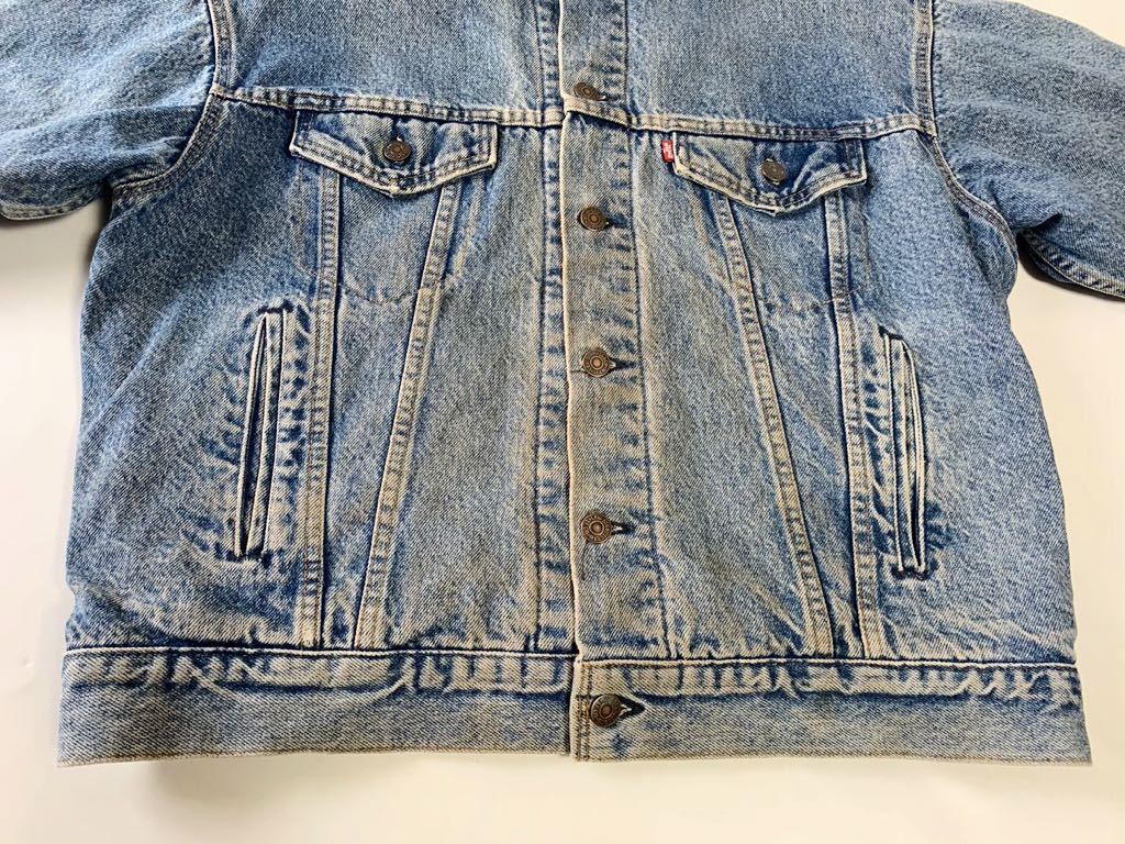 80's VINTAGE Levi's 70417 0814 USA製 リーバイス トラッカージャケット Gジャン ネル ライナー チェック M 80年代 ビンテージ ジャケット_画像9