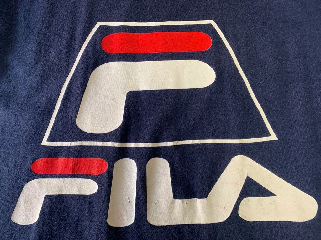 90's VINTAGE FILA USA製 立体ロゴ デカロゴ フィラ 90年代 ビンテージ Tシャツ スポーツ ブランド 輸入 古着 シングルステッチ_画像5