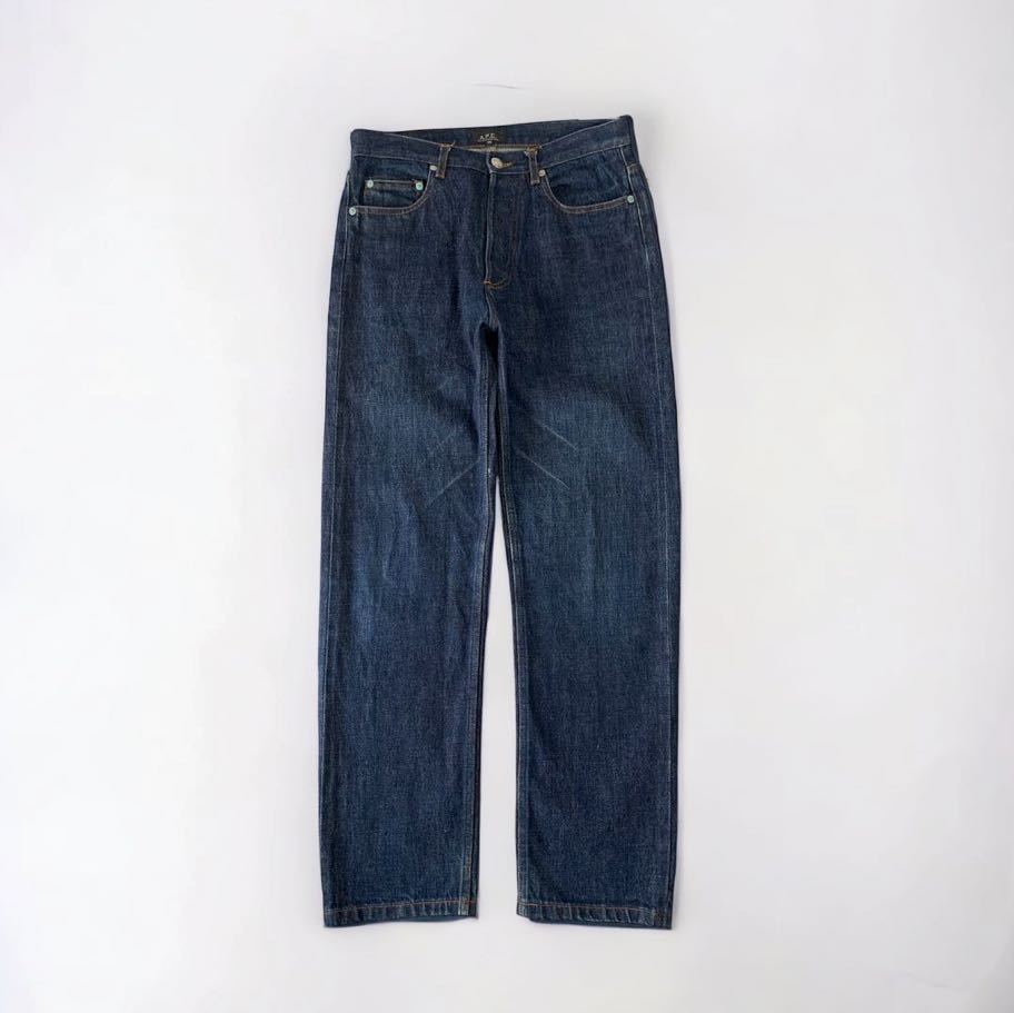 美品 90's VINTAGE APC 日本製 90年代 赤耳 インディゴ デニム 美品 90's VINTAGE APC 日本製 90年代 赤耳 インディゴ デニム