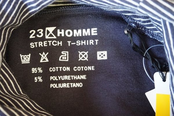 【即決】23区 HOMME オム メンズ 長袖トップス タグ付き タートルネック ボーダー 黒/白 サイズ：50 【806423】_画像5