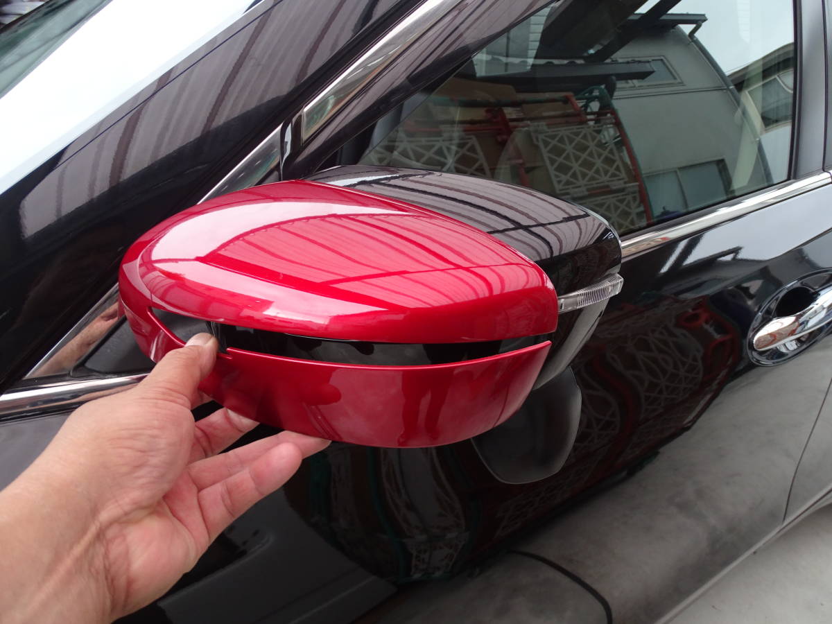  selling out Nissan X-trail T32 series Nismo red red "Autech" red metallic door mirror cover original mirror on simple sticking 