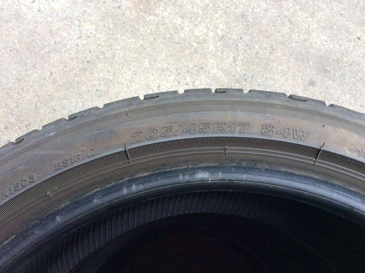 バリ山 中古 タイヤ 205/45R17 205/45-17 ブリヂストン ポテンザ S001