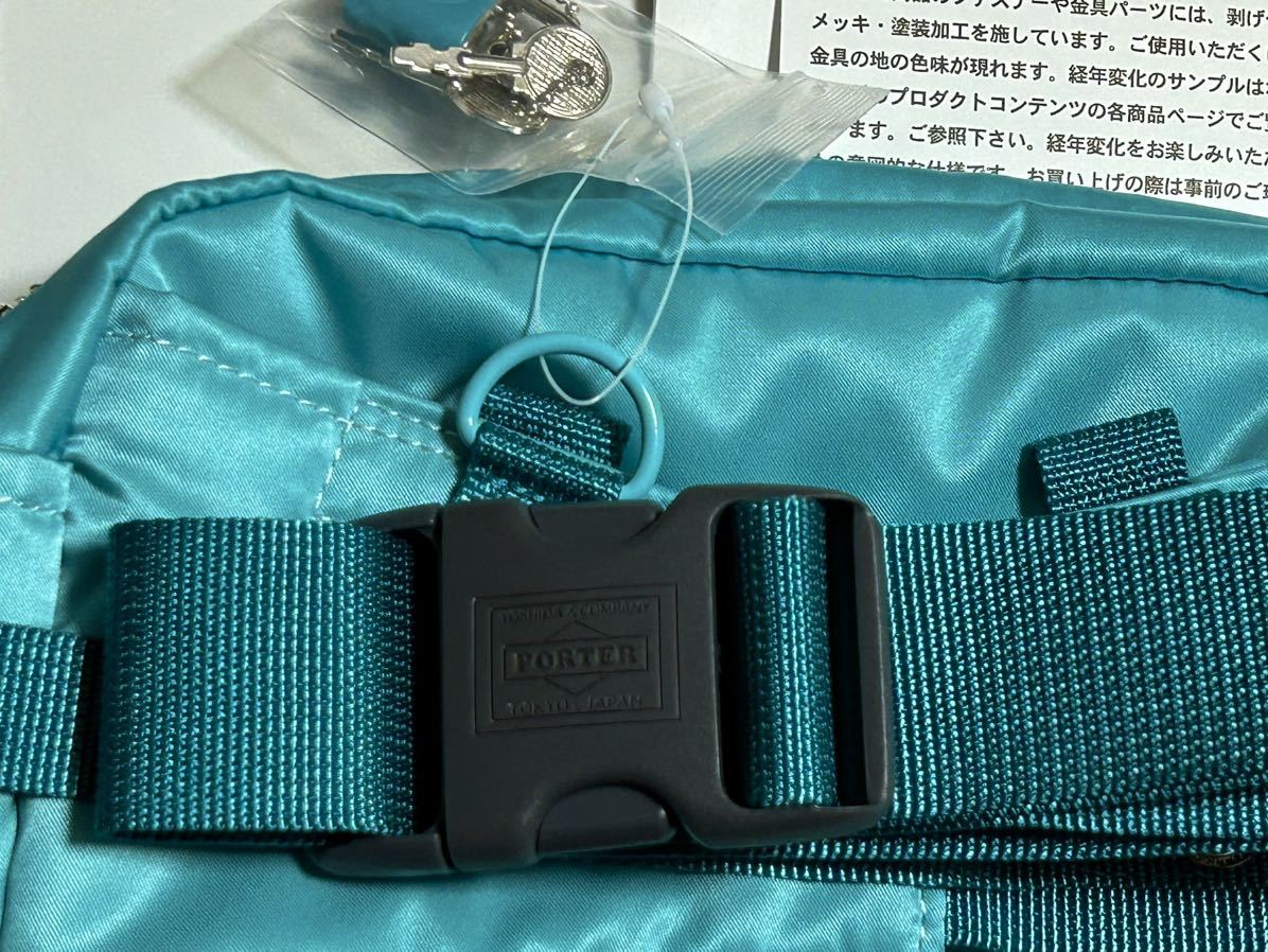 【数量限定/即完売】PORTER TANKAR ポーターウエストバッグ ターコイズ PORTER TOKYO 限定 WAIST BAG TURQUOISE ティファニーブルー 水色_画像8