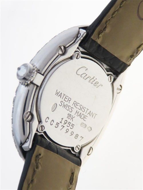 61042 Cartier | Cartier Baignoire бриллиантовая оправа наручные часы 
