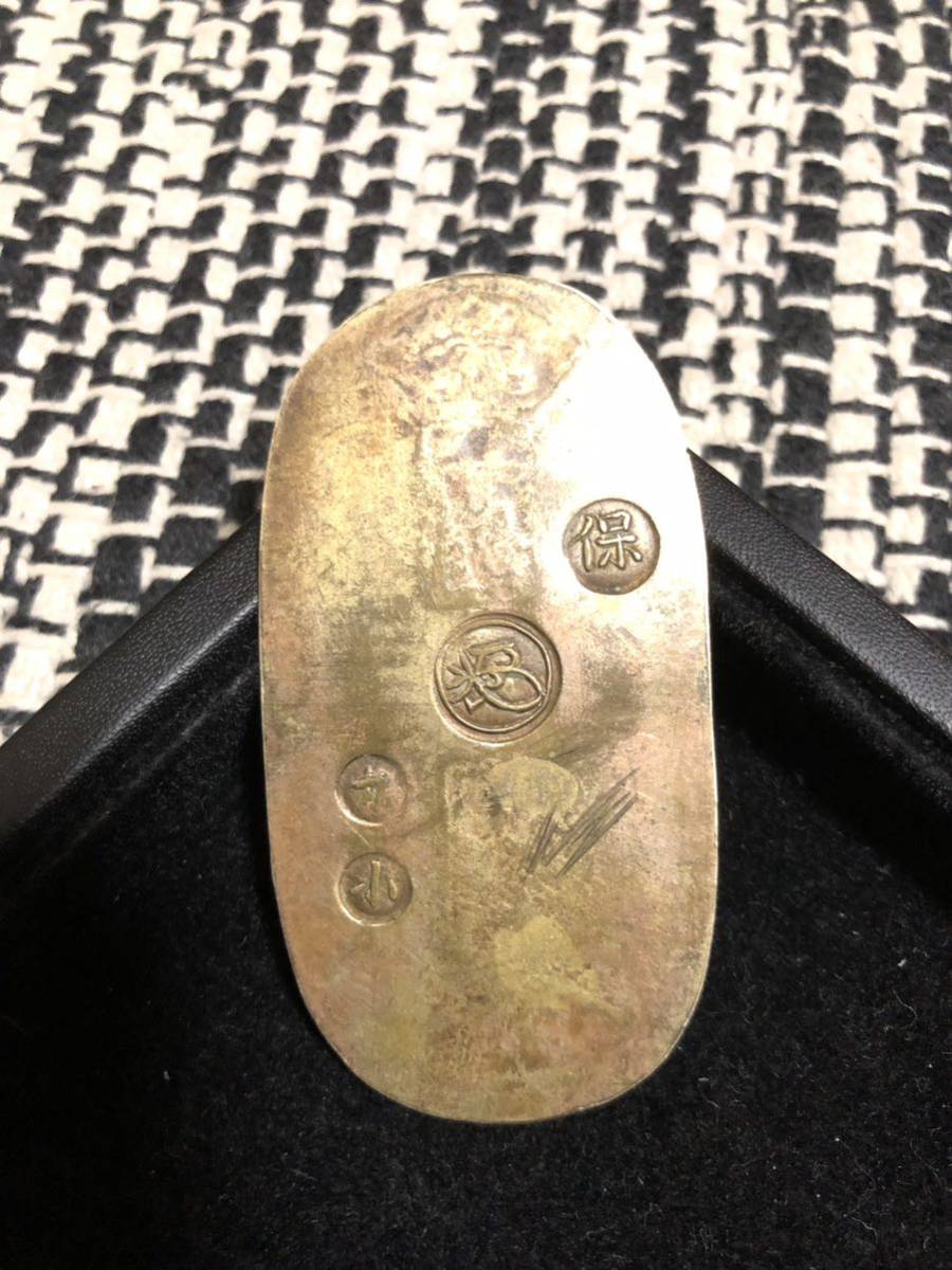 天保小判金 裏刻印 カ小 11.01g 大判 古金銀 一両 通貨 貨幣 日本 古銭