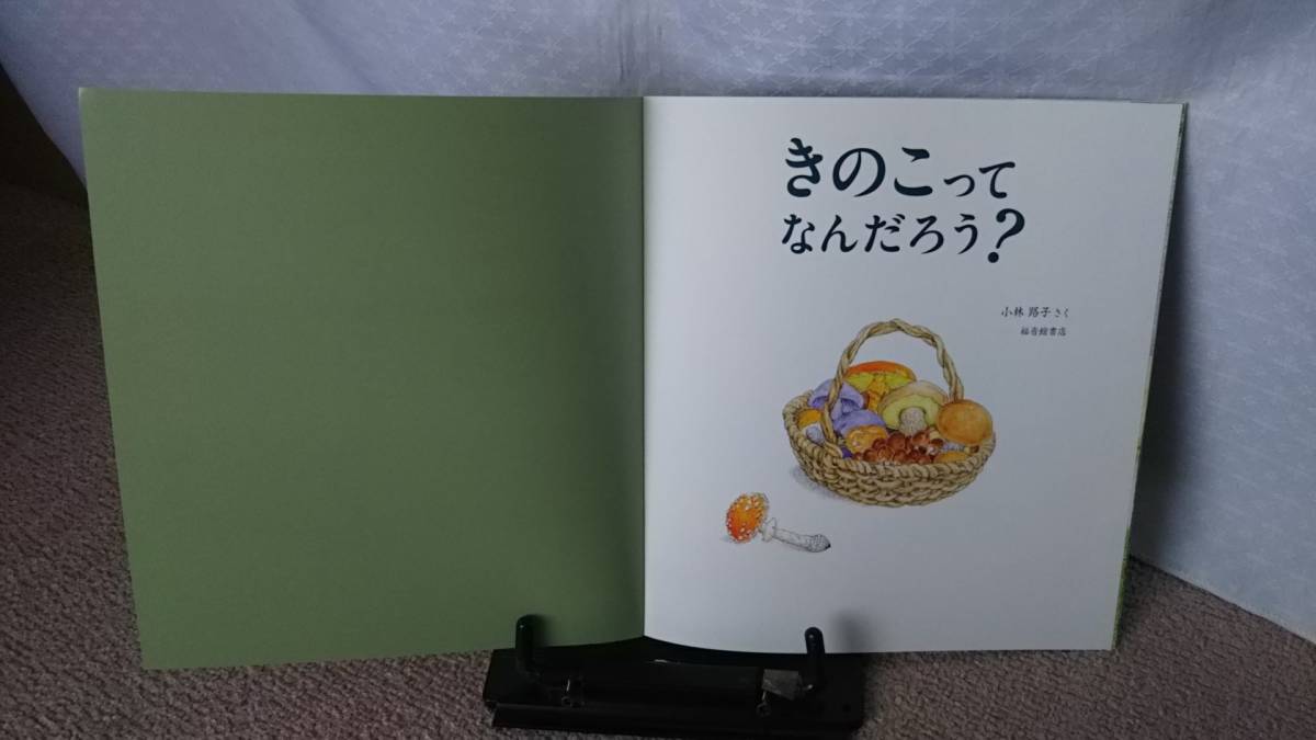 【送料無料／匿名配送】『きのこってなんだろう？／かがくのとも通巻571号』/薄い本//かがくのとものとも付き