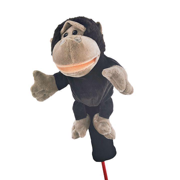 ドライバー用】ゴリラ チンパンジー 猿 ゴルフ ヘッドカバー ぬいぐるみ キャラクター かわいい 景品 プレゼント 