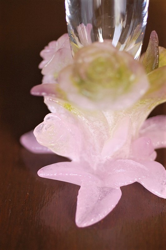 DAUM FRANCE soliflore rose vase ドームフランス 薔薇の花瓶 バラ