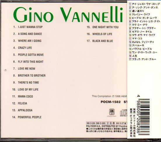 Gino Vannelli「ジノ・ヴァネリ A&Mデジタル・リマスター Gino Vannelli「ジノ・ヴァネリ A&Mデジタル・リマスター