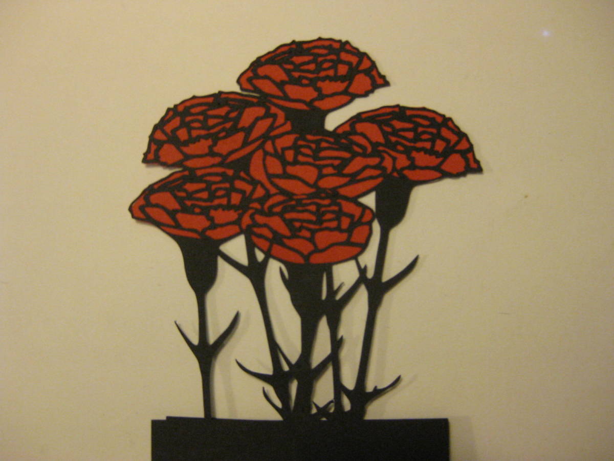 ヤフオク 立つ切り絵 カーネーション花束 壁飾りにも ヤフオク 立つ切り絵 カーネーション花束 壁飾りにも