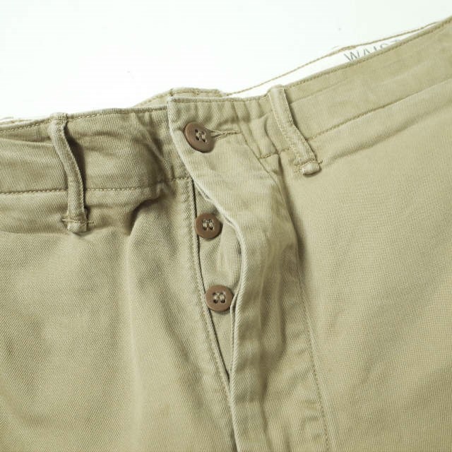 RRL ダブルアールエル OFFICERS CHINO TROUSER オフィサーズチノトラウザー 33 ベージュ Double RL パンツ FIELD ボタンフライ g11334_画像3