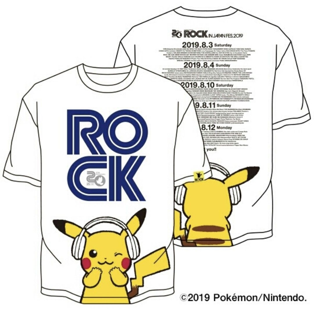 ROCK IN JAPAN FES ロッキン 2019 ピカチュウ Tシャツ