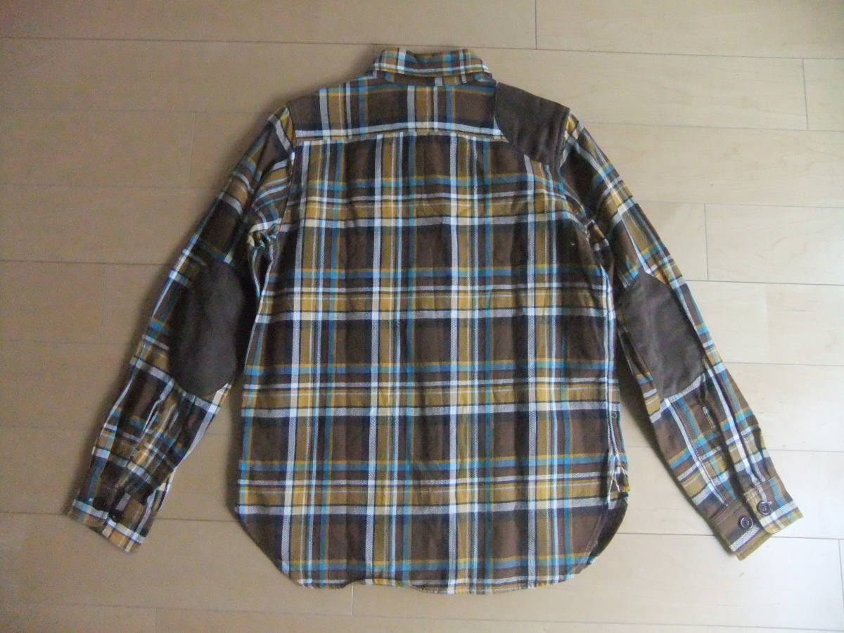  Beams Boy flannel shirt BEAMS BOY FLANNEL SHIRTS 100% cotton brown check shirts