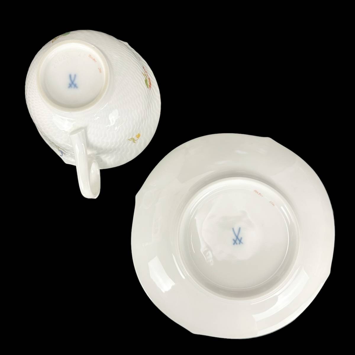 定価6万 ★未使用★ Meissen マイセン そよ風 そよかぜ カップ＆ソーサー 1級品 ティーカップ 1客 波の戯れの画像6