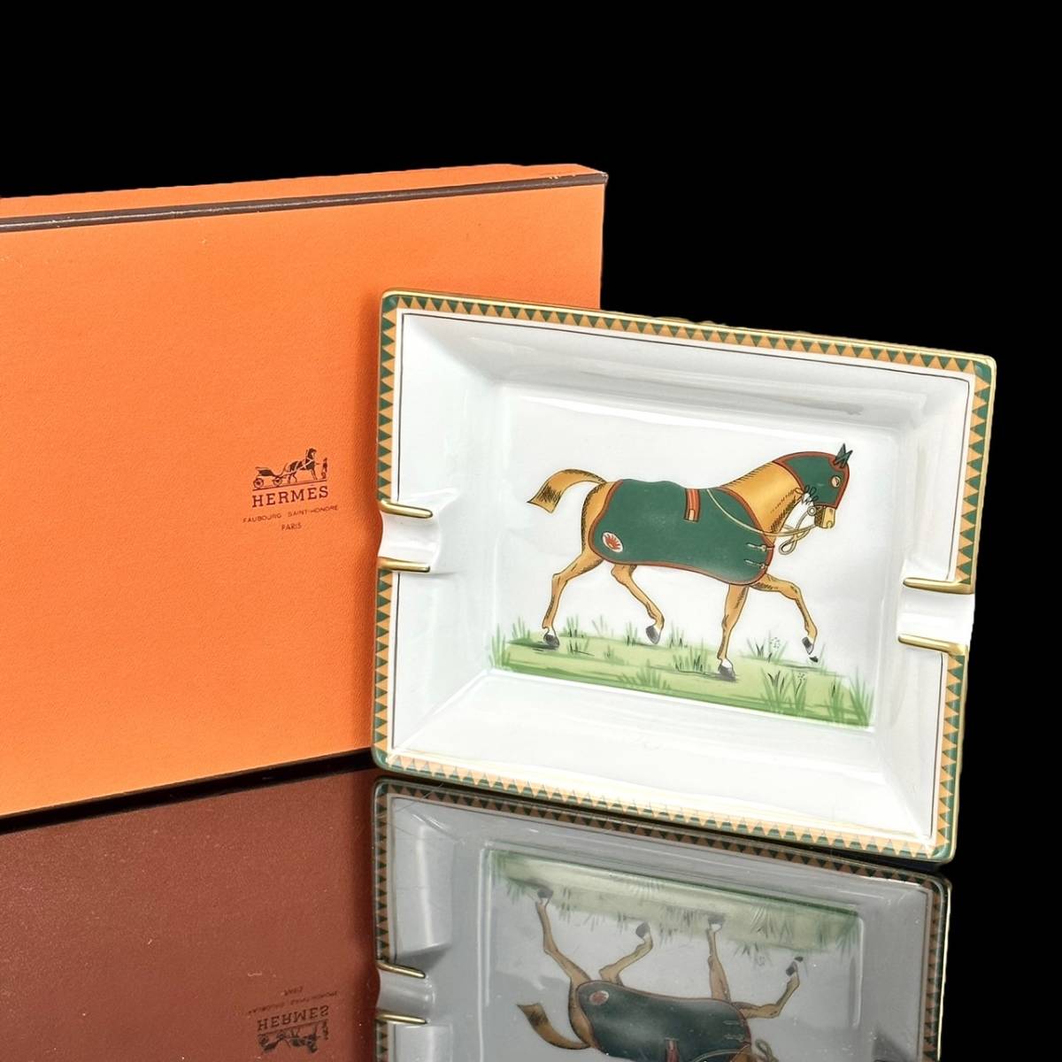 希少 HERMES エルメス アッシュトレイ 灰皿 小物入れ-