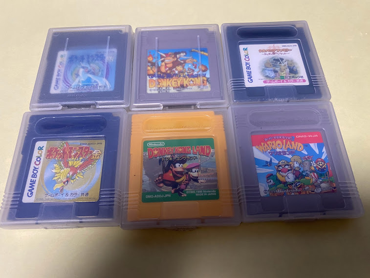 任天堂純正ゲームボーイソフトケース6個セット(動作未確認 任天堂純正ゲームボーイソフトケース6個セット(動作未確認