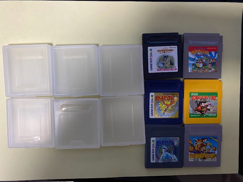 任天堂純正ゲームボーイソフトケース6個セット(動作未確認 任天堂純正ゲームボーイソフトケース6個セット(動作未確認