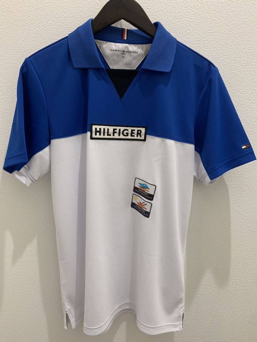 【在庫処分】 ゴルフ　トミー　メンズ　半袖シャツ　THMA936 ブルー　サイズM