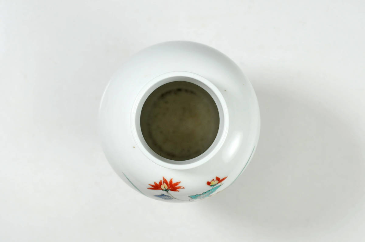  10 three fee sake . rice field persimmon right .... writing vase box less * height :18.5cm flower vase ceramics and porcelain 0305058-1