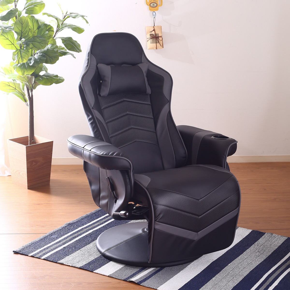  personal ge-ming chair foot less attaching black [ new goods ][ free shipping ]( Hokkaido Okinawa remote island postage separately )