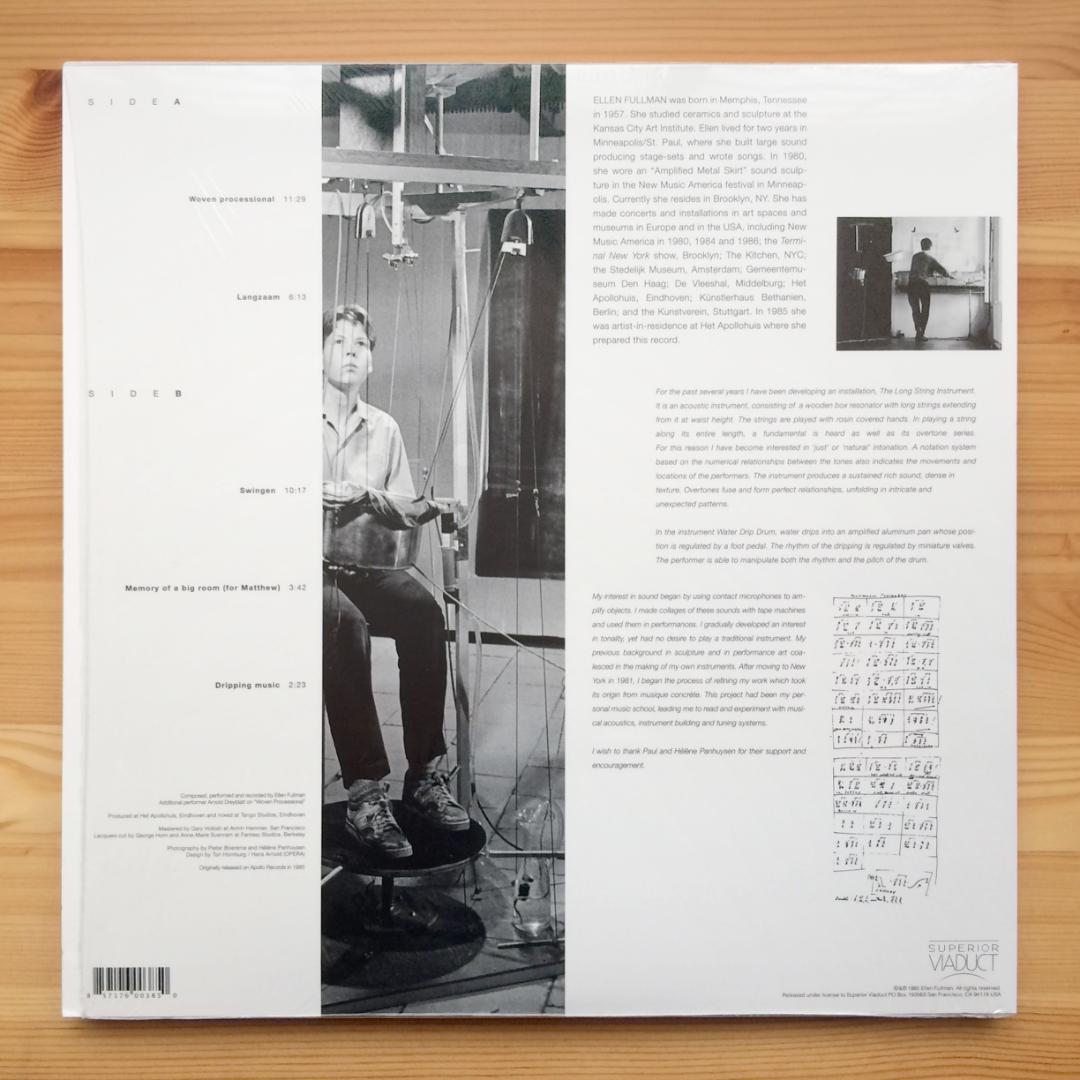 Ellen Fullman The Long String Instrument 2015年 LPレコード 未使用美盤 USミニマル/ドローン/創作楽器 Superior Viaduct SV085の画像2