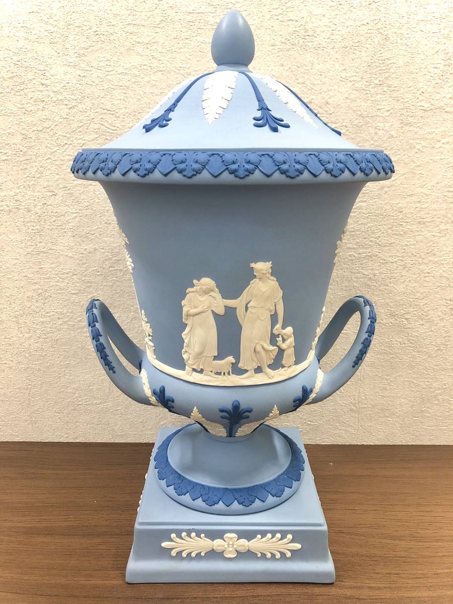 ウェッジウッド WEDGWOOD ジャスパー フラワーベース [ 蓋つき花瓶