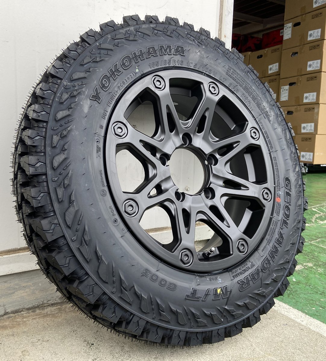 ジムニー JB64 JB23 JA BDX08 ヨコハマ ジオランダー MT G003 185/85R16 タイヤホイールセット 16インチ マッドタイヤ