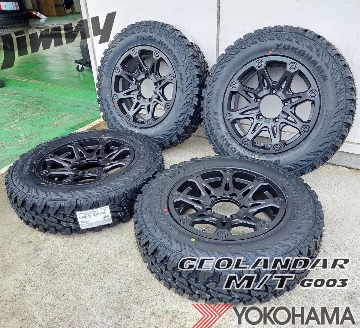 大人気!! ジムニー JB64 JB23 JA BDX08 ヨコハマ ジオランダー MT G003 185/85R16 175/80R16 195R16 タイヤホイールセット 16インチ_画像5