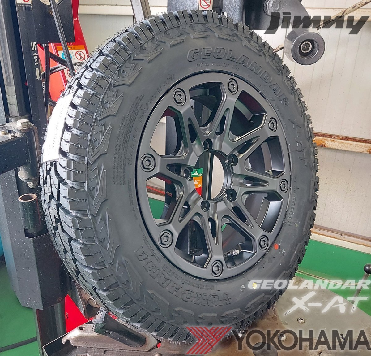 JB64 JB23 JB22 JA22 JA12 JA11 ジムニー ヨコハマ ジオランダー X-AT 195R16 タイヤホイール 16インチ 新品 1台分_画像2