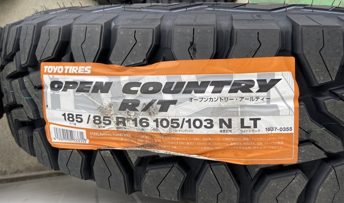 ジムニー タイヤホイール 16インチ BDX08 TOYO オープンカントリーR/T 185/85R16 ホワイトレター 新品4本セット