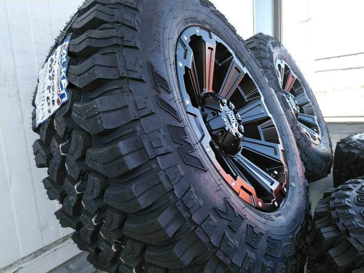 リフトアップ ハイラックス サーフ タイヤホイールセット ファルケン WILDPEAK MT01 265/70R17 17インチ DeathRock_画像2